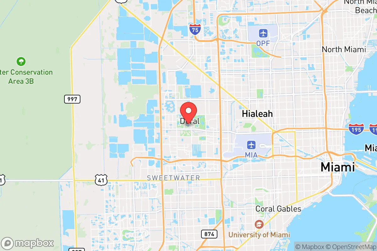 Map centered at 25.8152, -80.3565