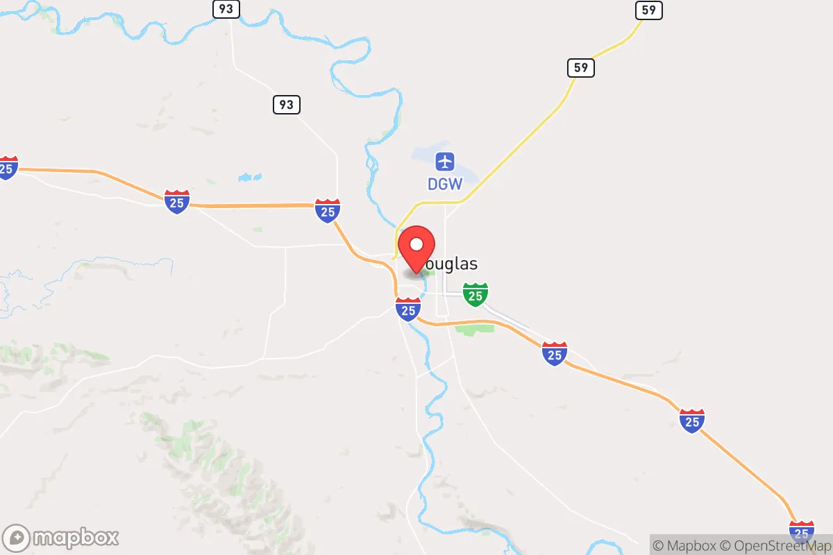 Map centered at 42.7544, -105.3967