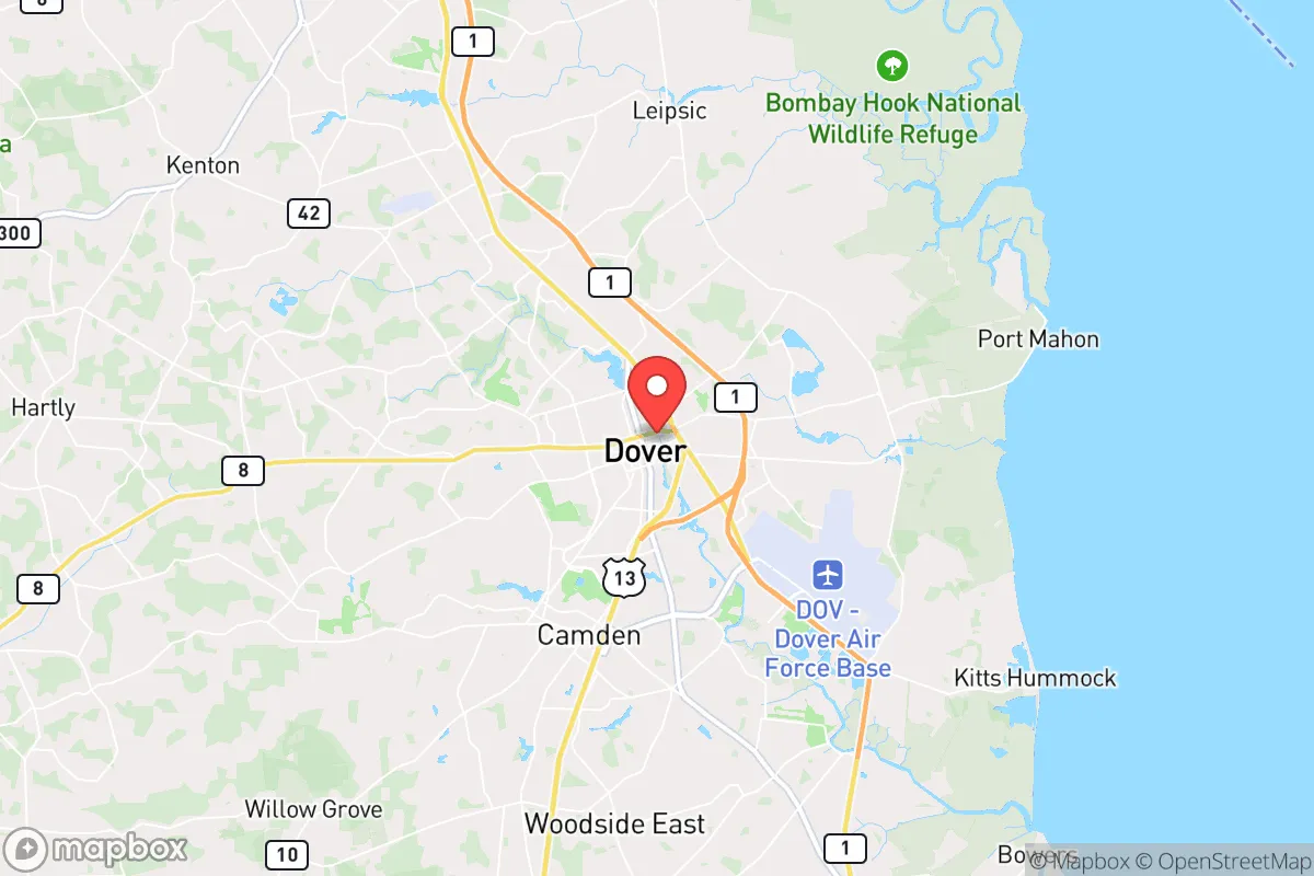 Map centered at 39.1613, -75.5206