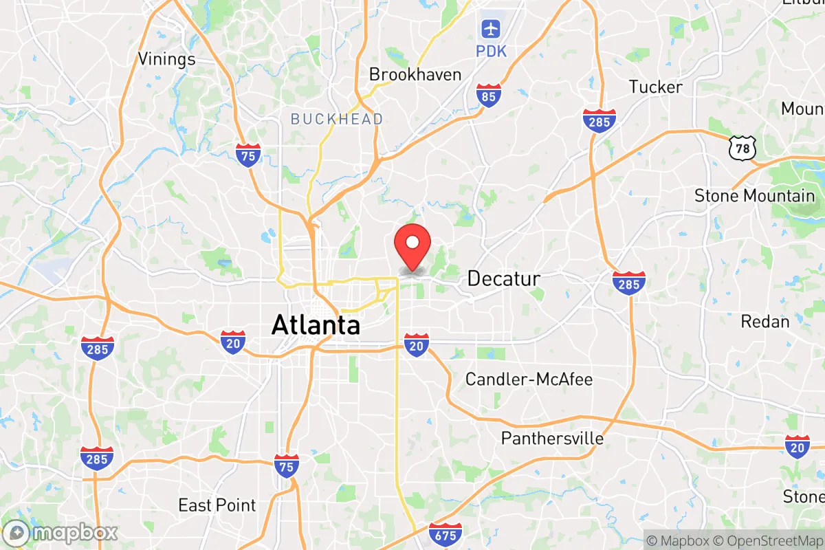 Map centered at 33.7752, -84.3416