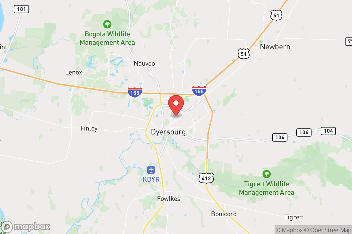 Map centered at 36.0466, -89.3777