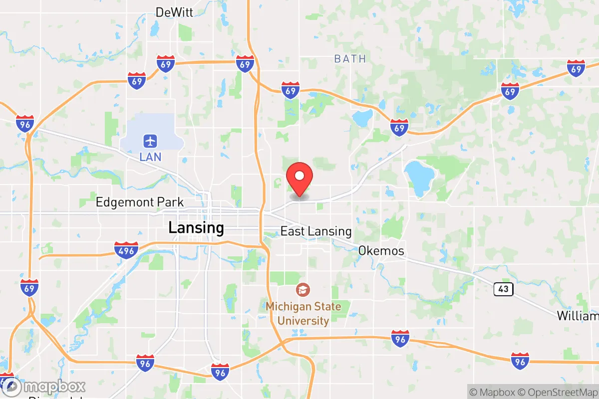 Map centered at 42.7480, -84.4836