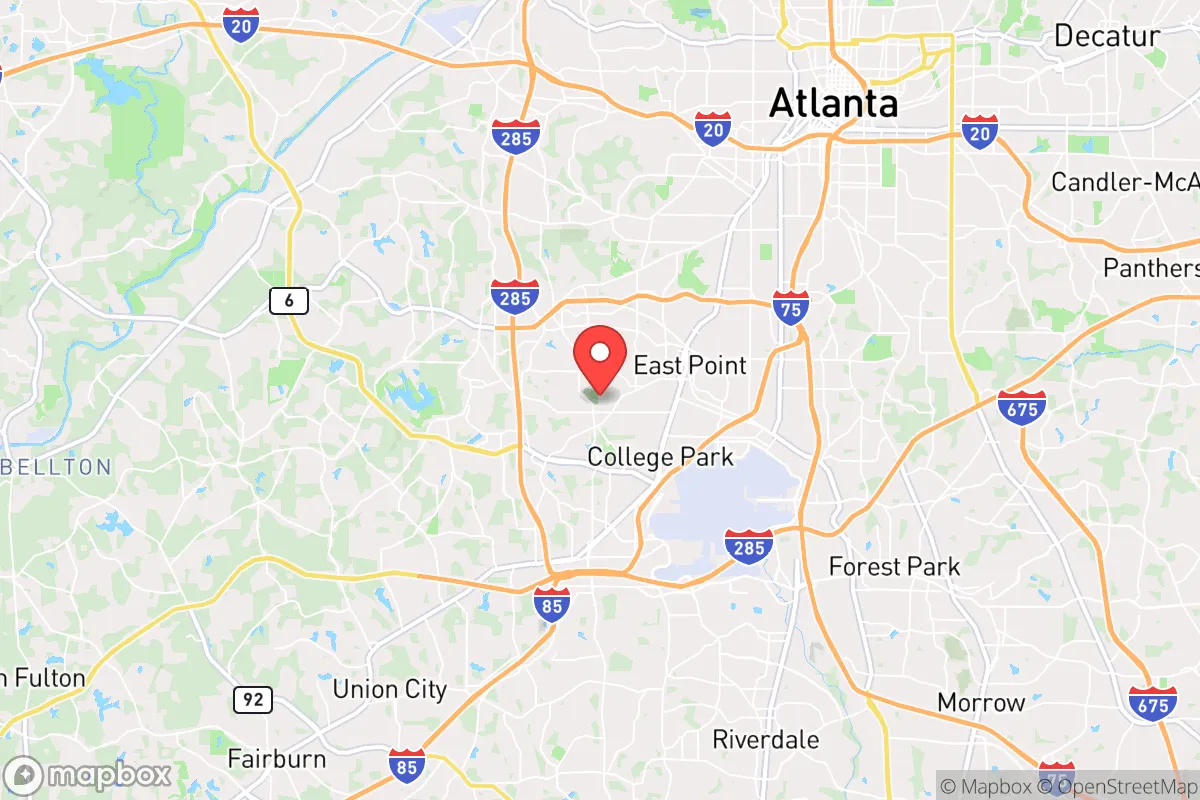 Map centered at 33.6696, -84.4701