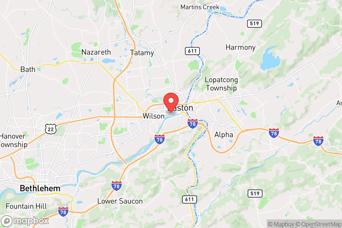 Map centered at 40.6858, -75.2209
