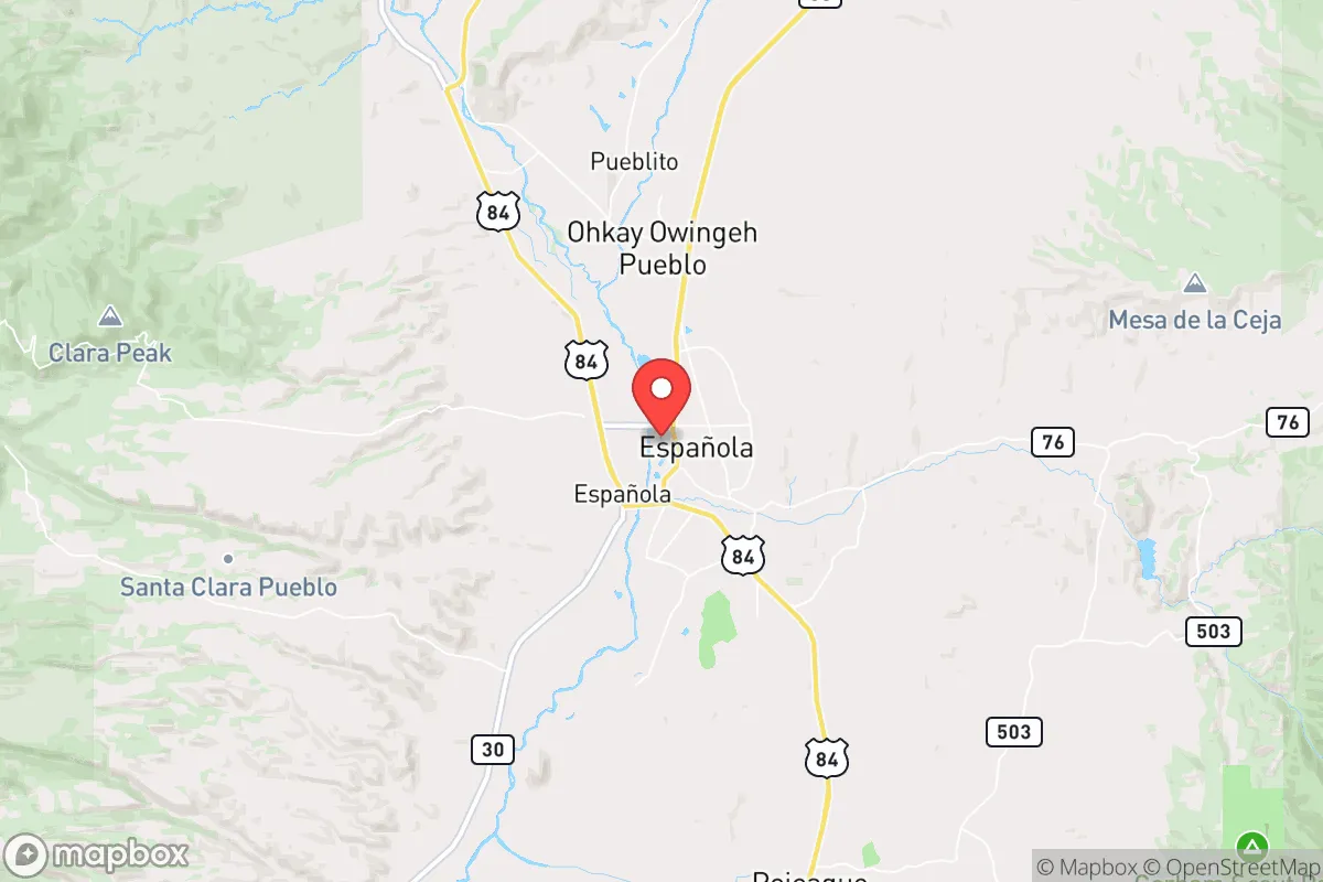 Map centered at 36.0044, -106.0686