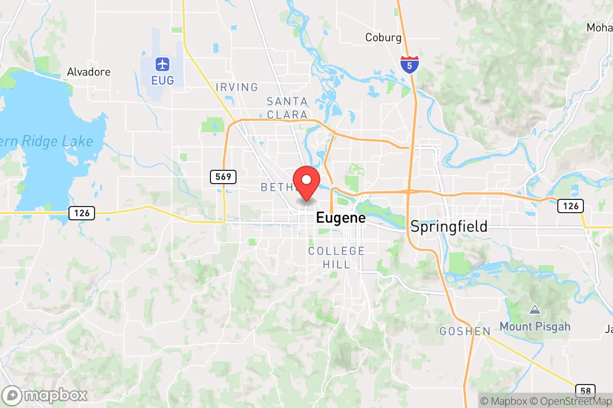 Map centered at 44.0571, -123.1179