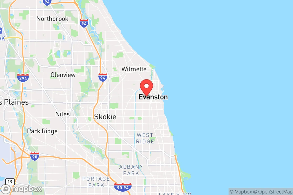 Map centered at 42.0463, -87.6939