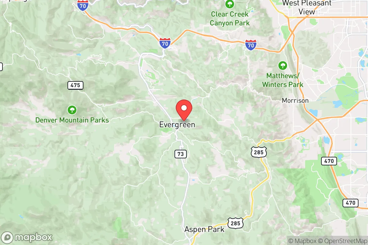 Map centered at 39.6346, -105.3156