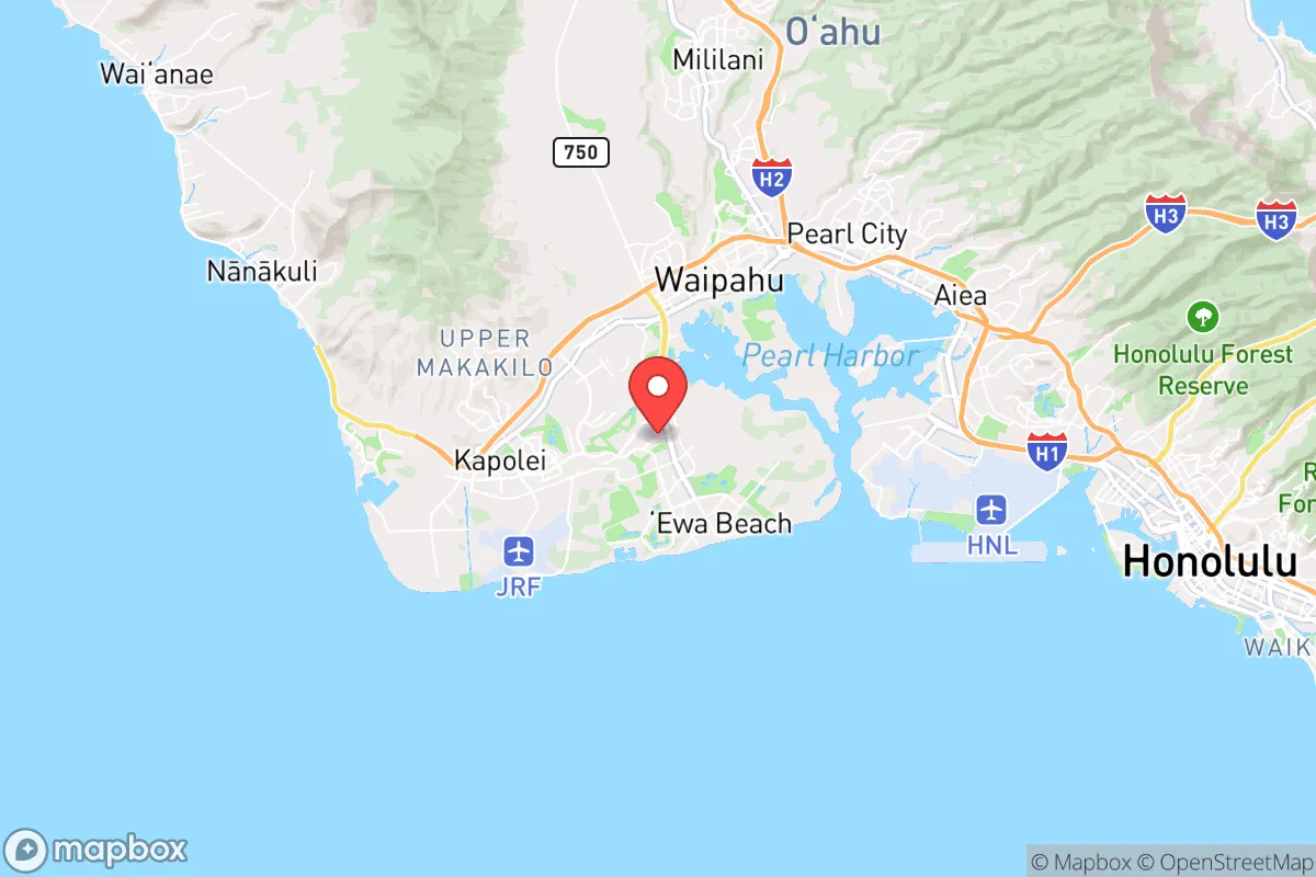 Map centered at 21.3404, -158.0283