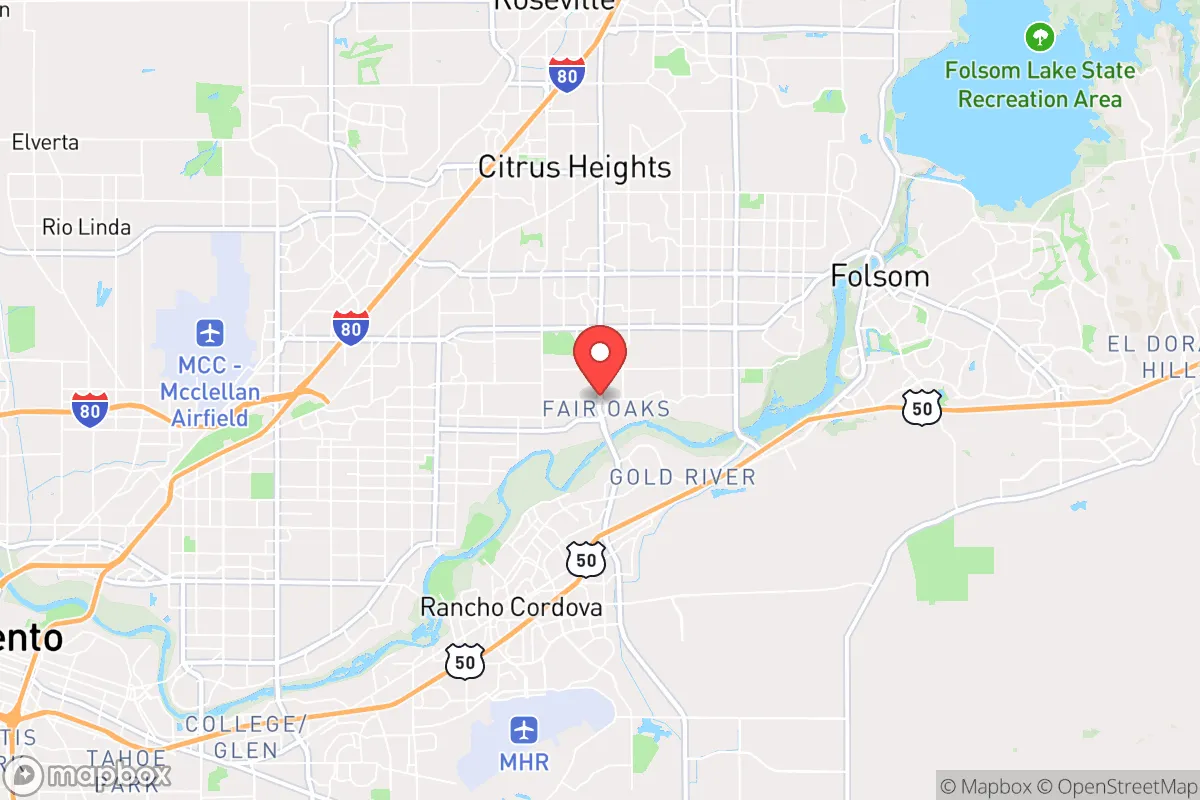 Map centered at 38.6446, -121.2722