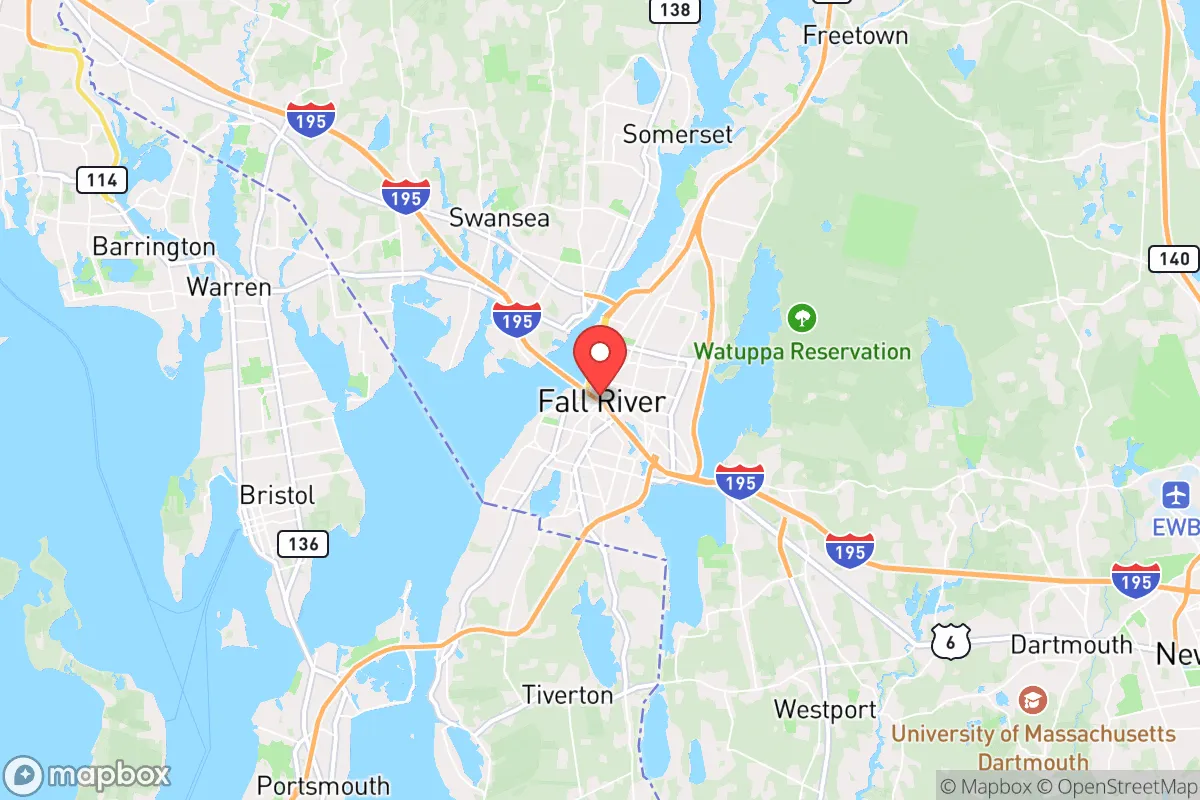 Map centered at 41.7137, -71.1014