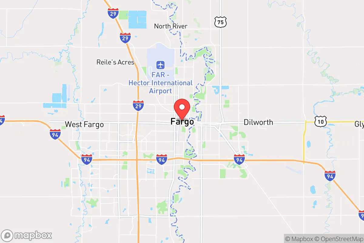 Map centered at 46.8647, -96.8301