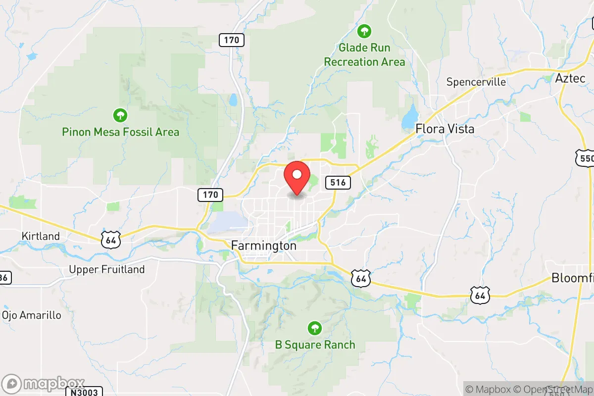 Map centered at 36.7555, -108.1823