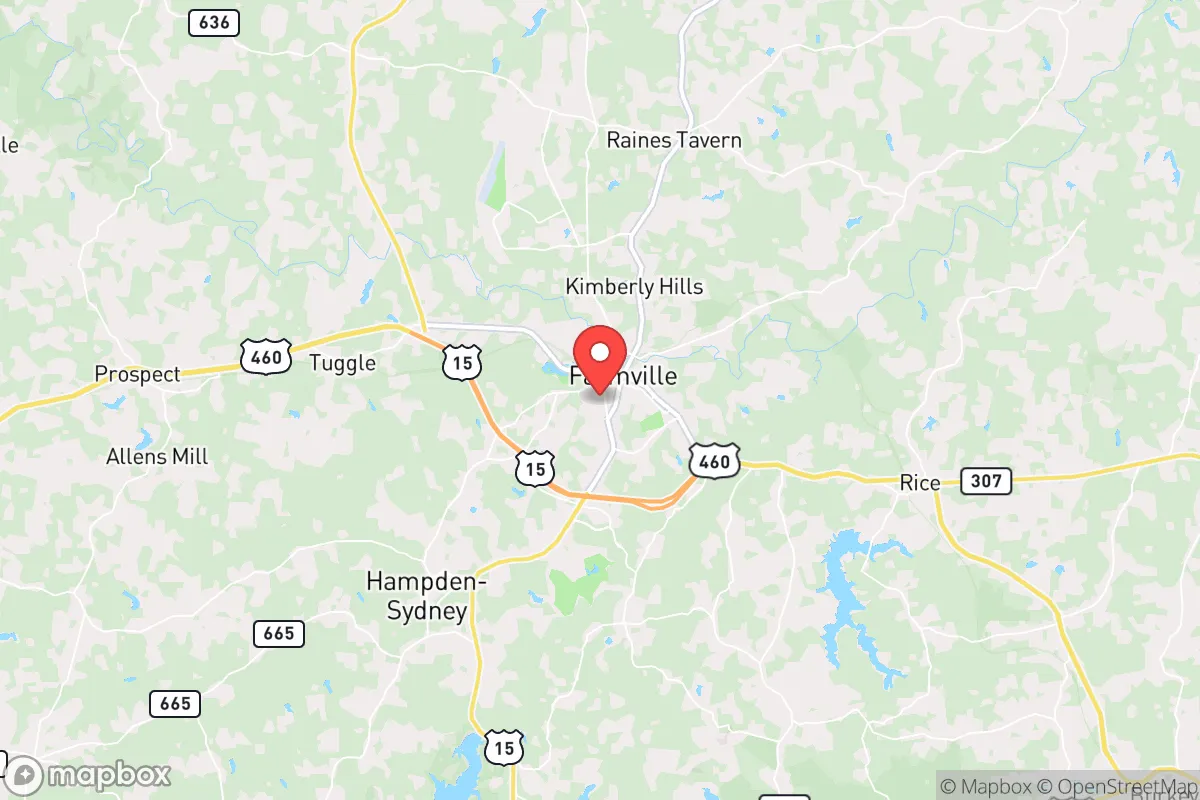 Map centered at 37.2958, -78.4002