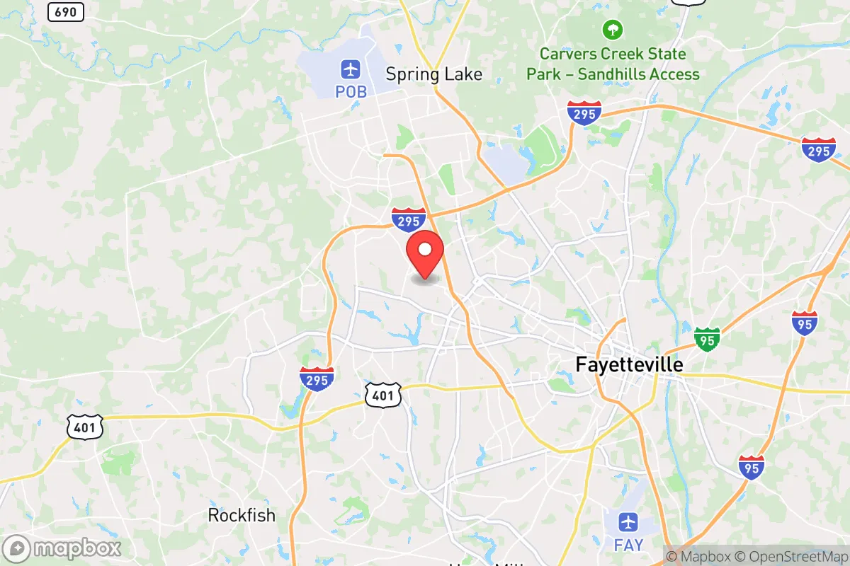 Map centered at 35.0849, -78.9772