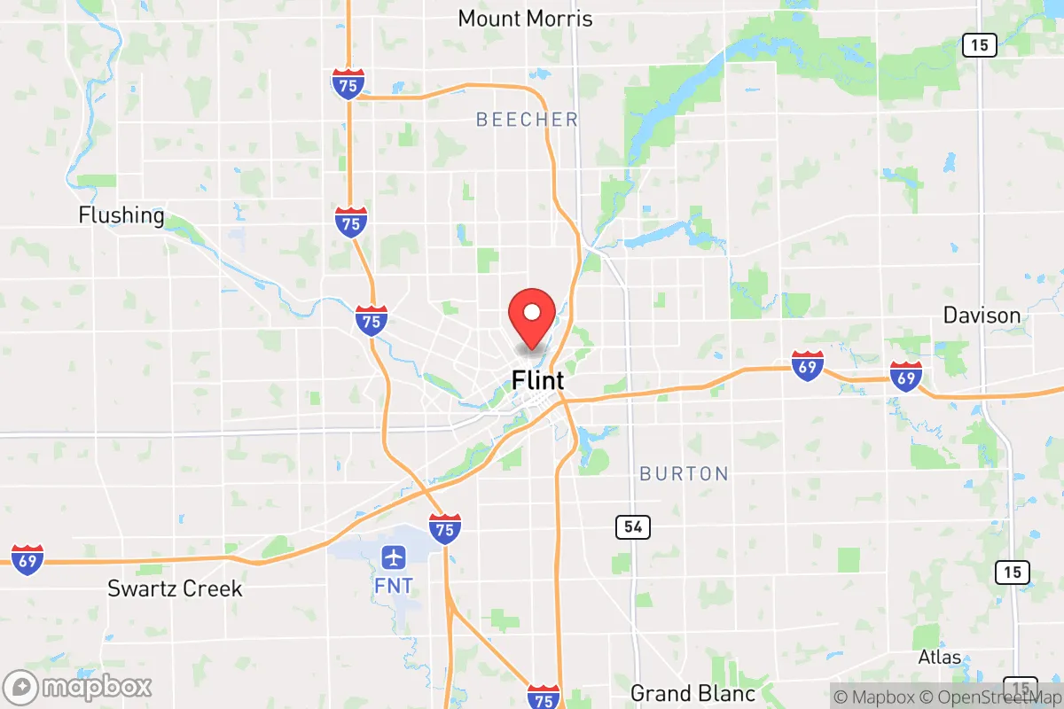Map centered at 43.0235, -83.6922