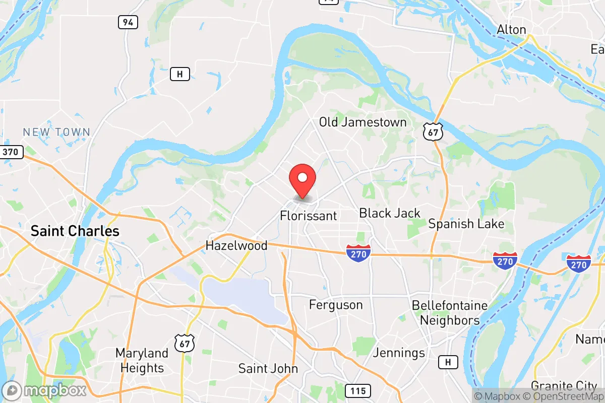 Map centered at 38.7995, -90.3266