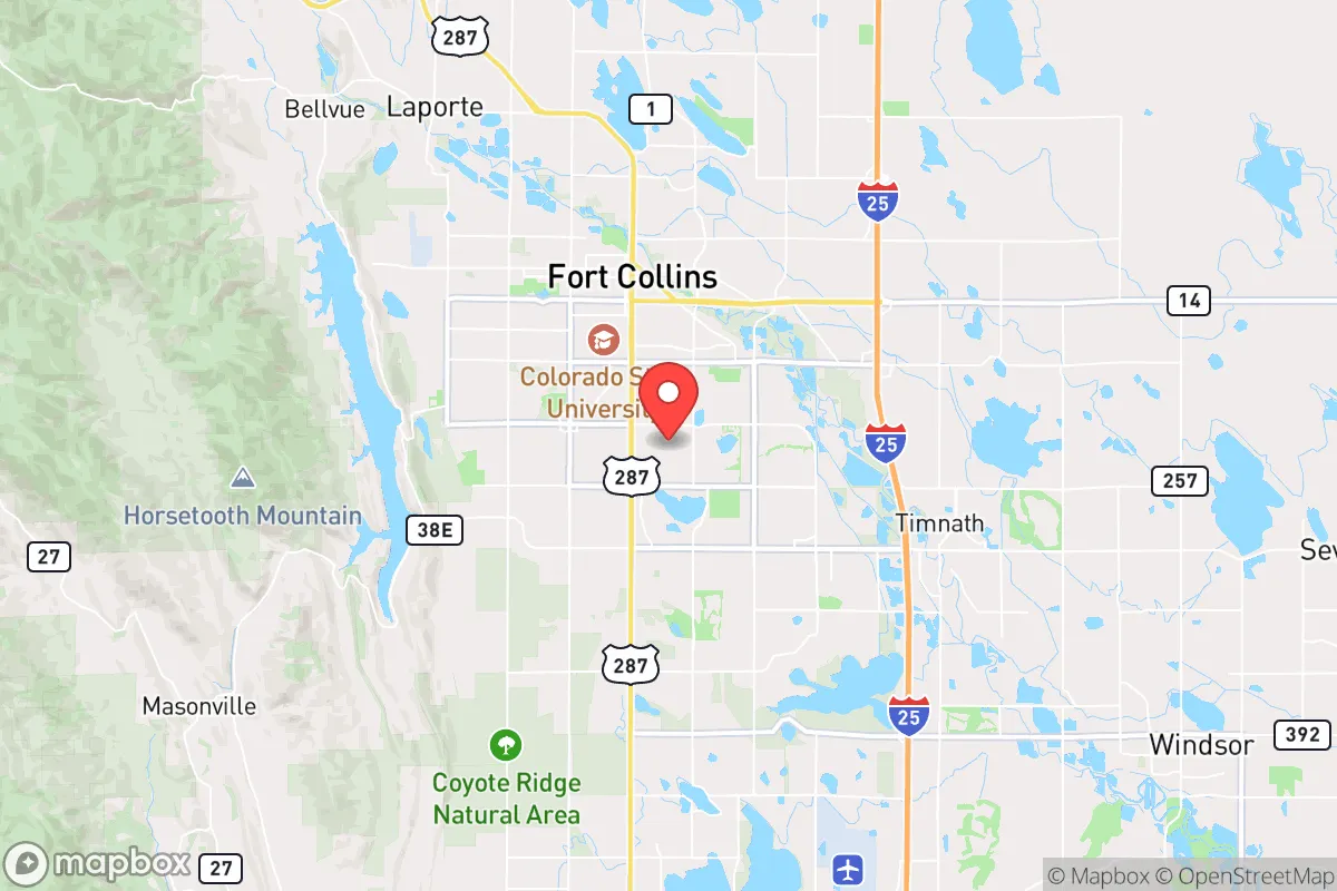 Map centered at 40.5476, -105.0657