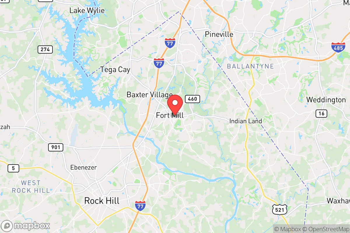 Map centered at 35.0062, -80.9388
