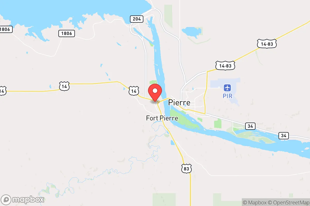 Map centered at 44.3679, -100.3831