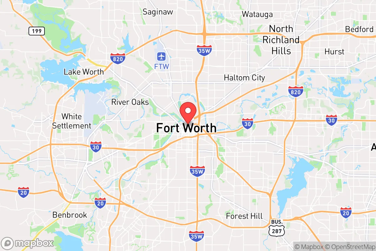 Map centered at 32.7821, -97.3488