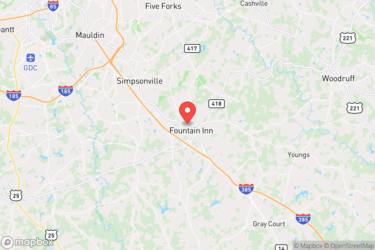 Map centered at 34.6975, -82.2028