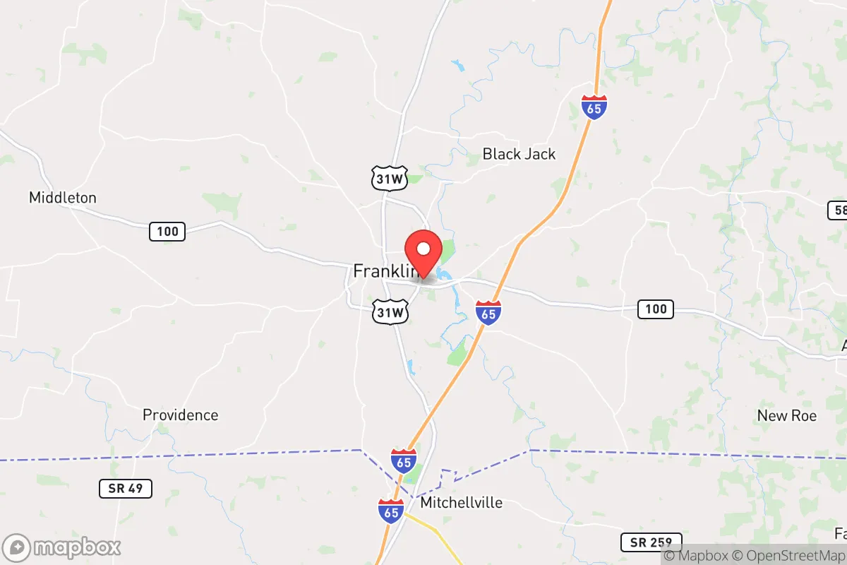 Map centered at 36.7177, -86.5592