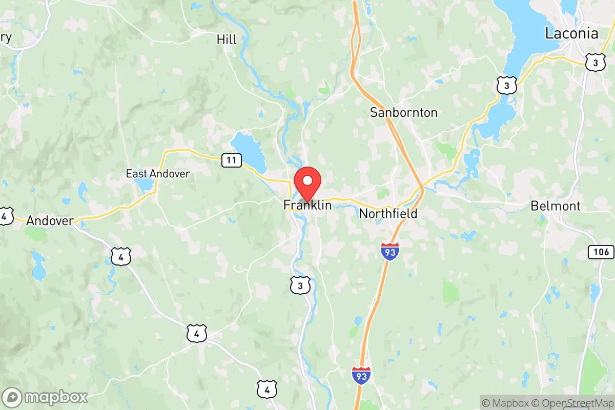 Map centered at 43.4499, -71.6691