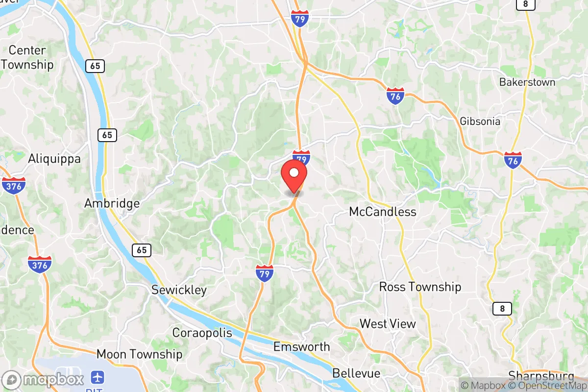 Map centered at 40.5903, -80.0998