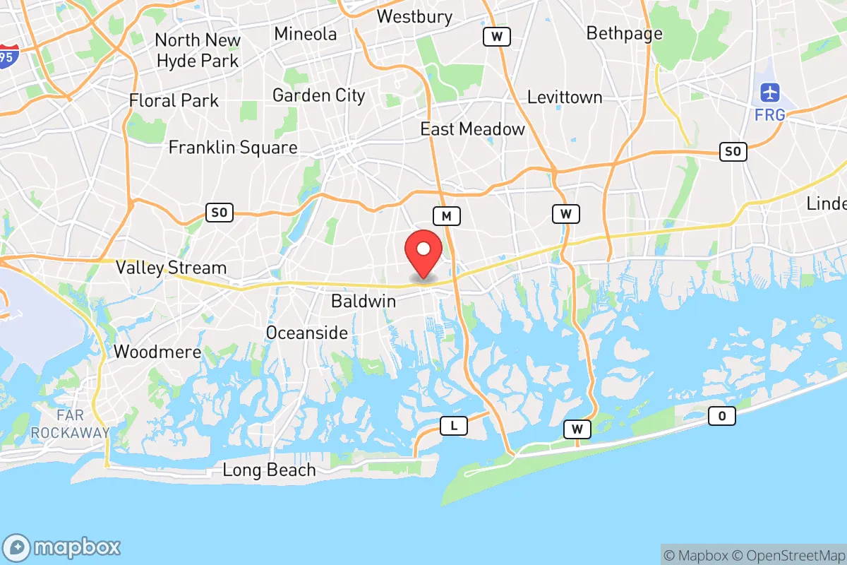 Map centered at 40.6505, -73.5842