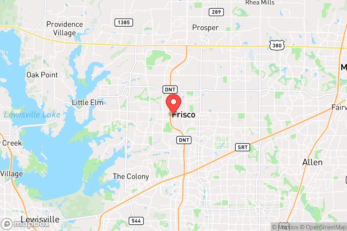 Map centered at 33.1560, -96.8216