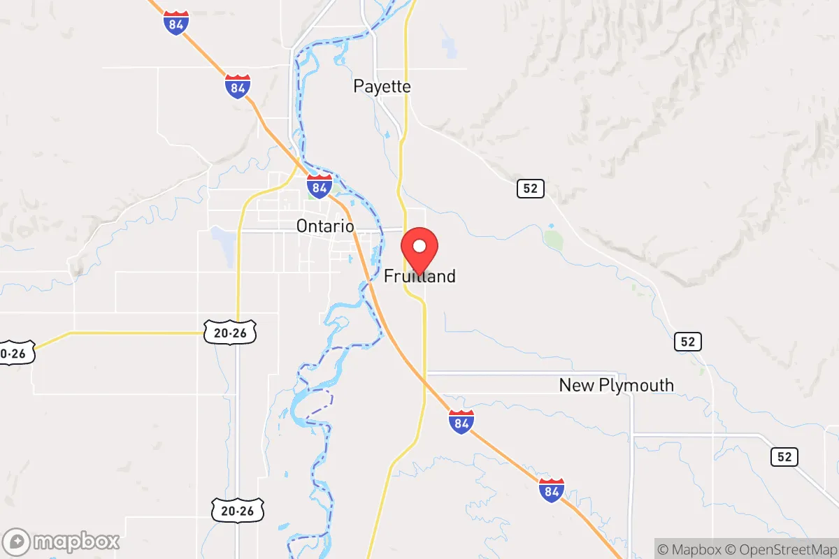 Map centered at 44.0179, -116.9203