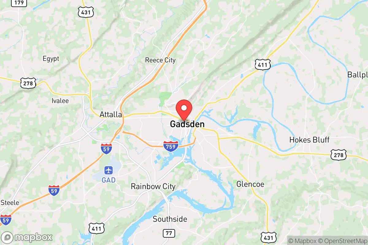 Map centered at 34.0086, -86.0157