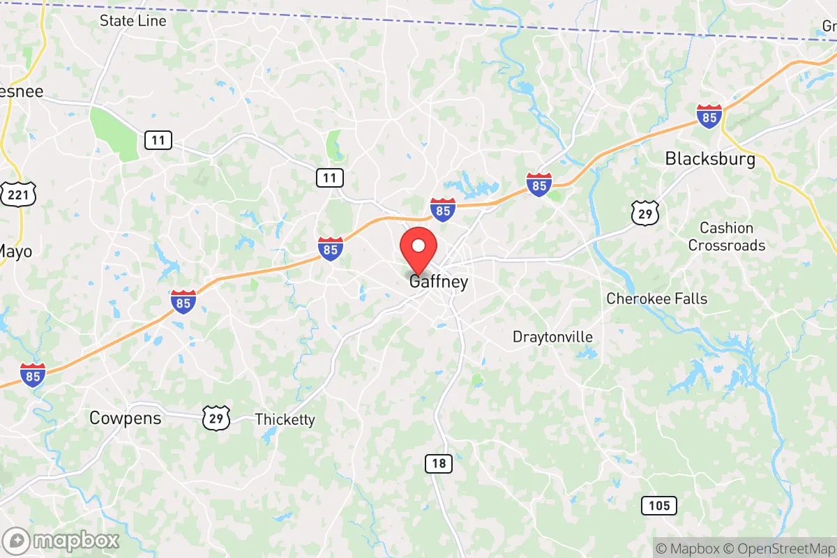 Map centered at 35.0727, -81.6595
