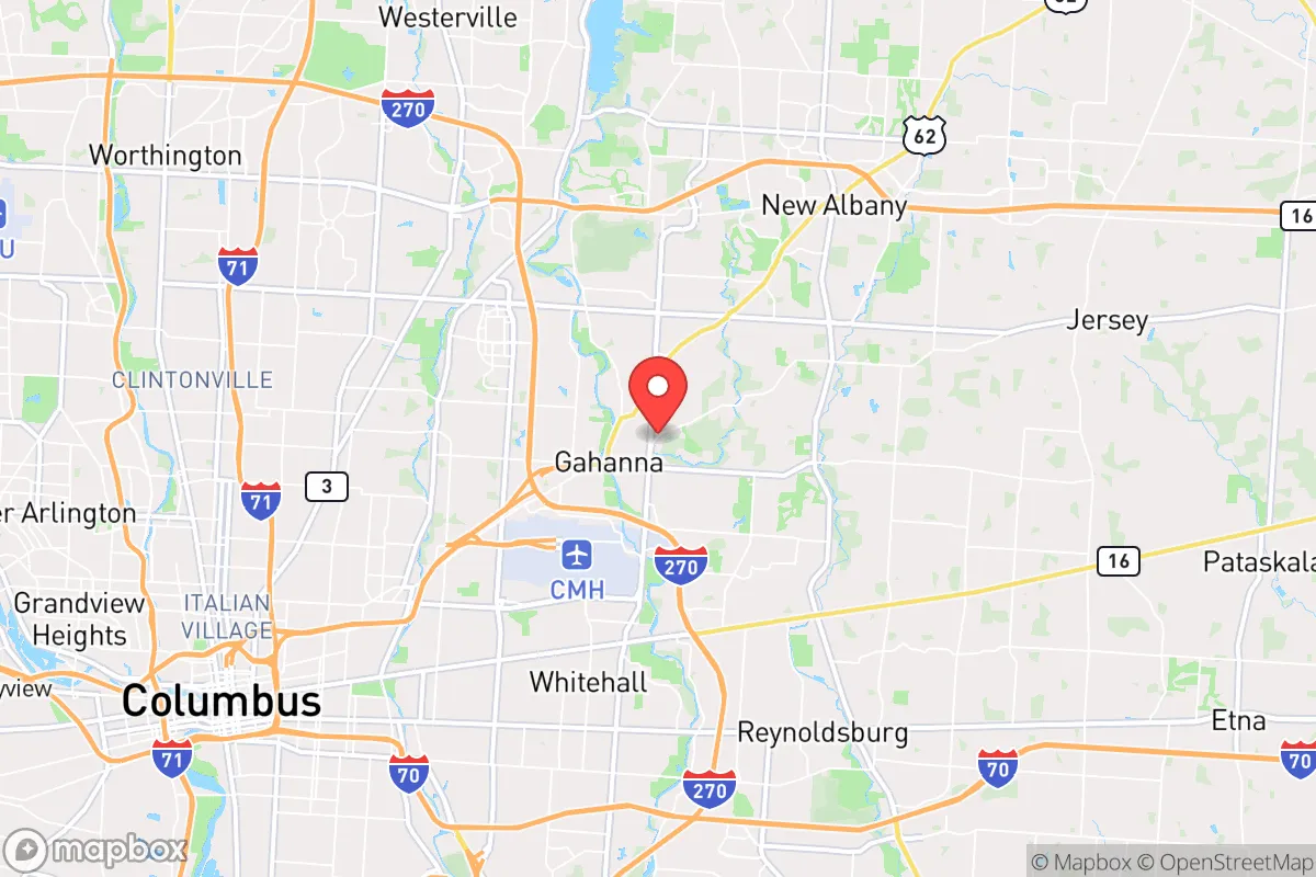 Map centered at 40.0252, -82.8637