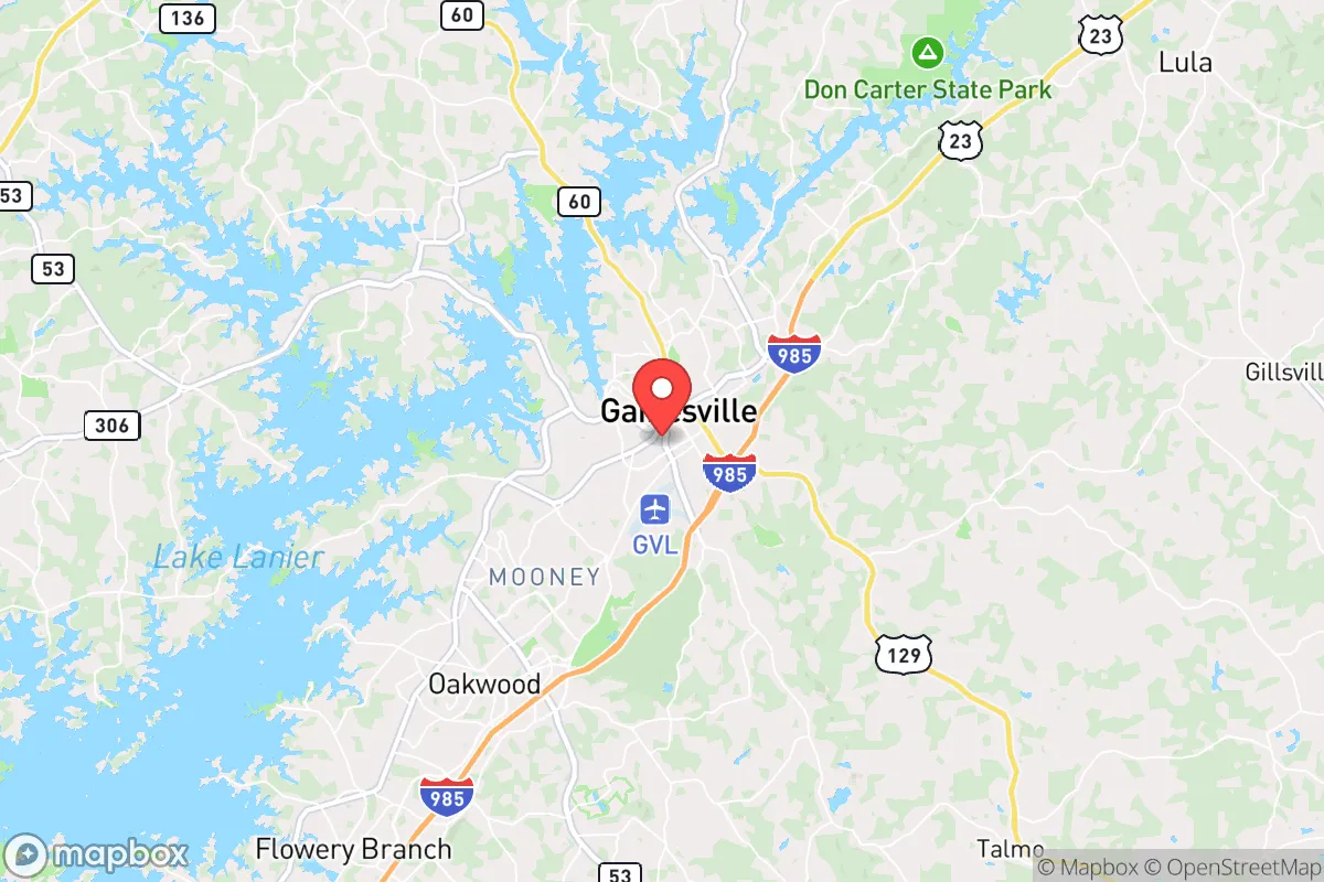 Map centered at 34.2901, -83.8291