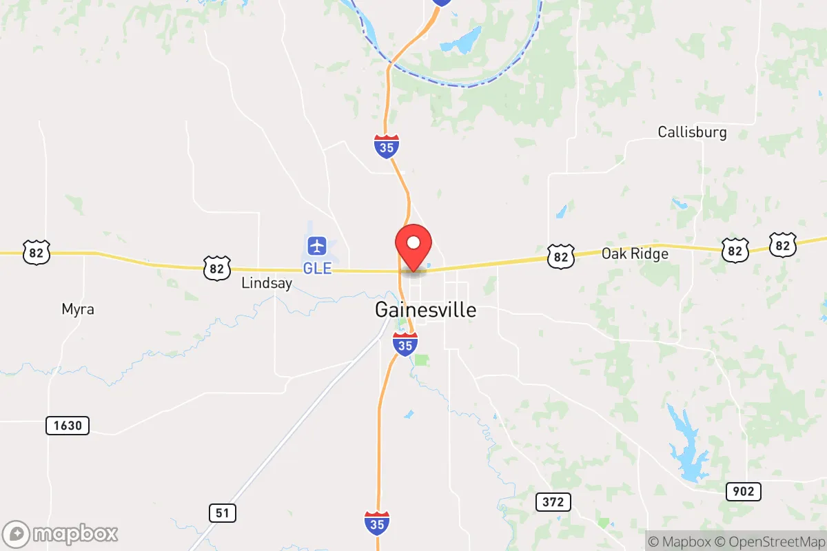 Map centered at 33.6390, -97.1487