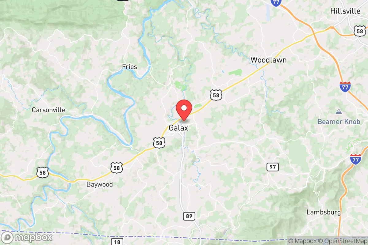 Map centered at 36.6660, -80.9176