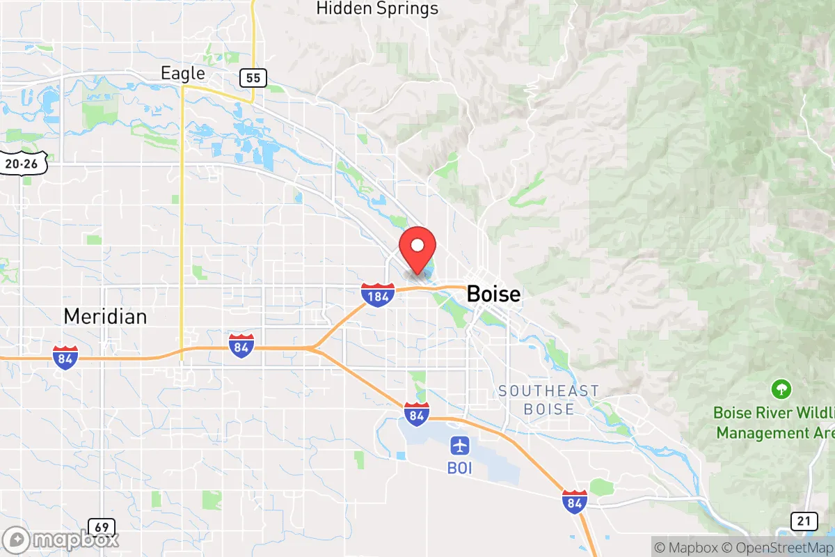 Map centered at 43.6526, -116.2743