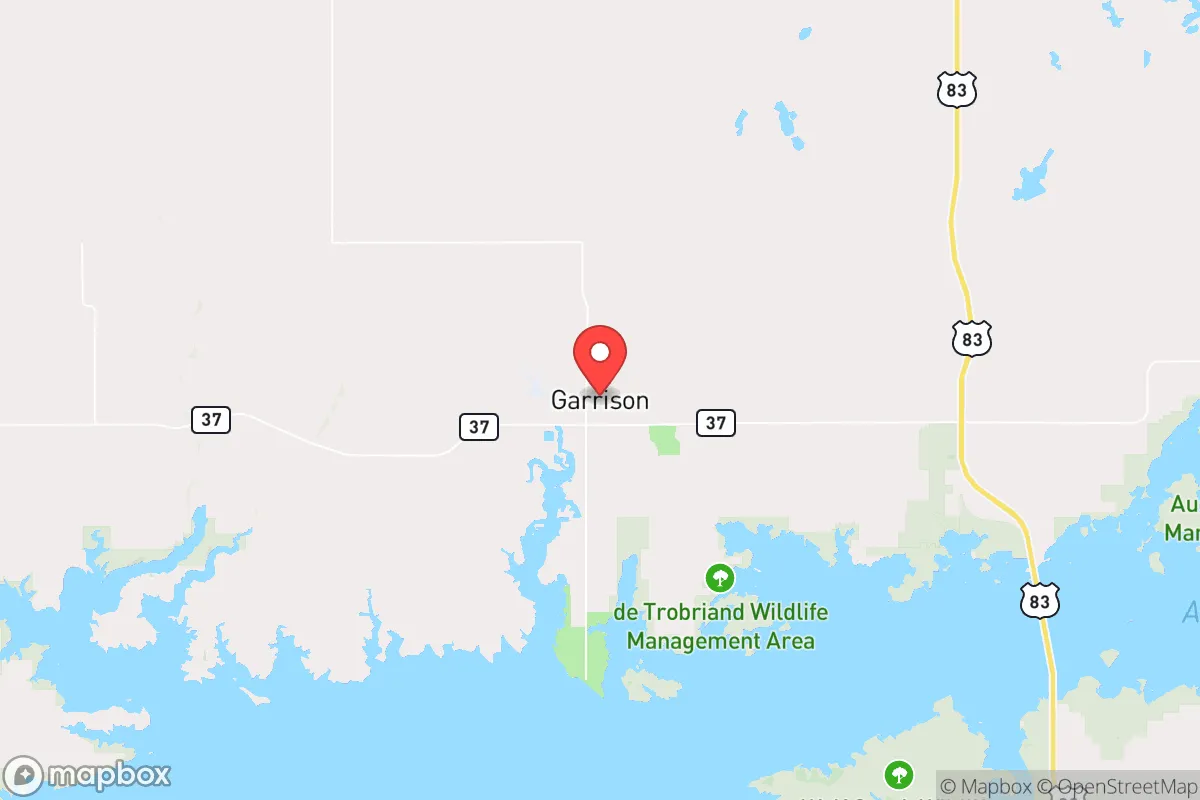 Map centered at 47.6532, -101.4219
