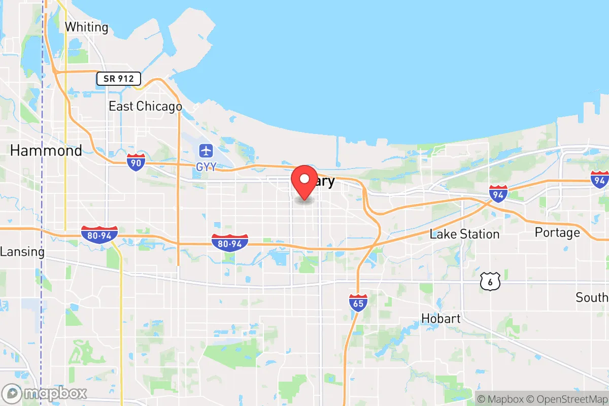 Map centered at 41.5907, -87.3471