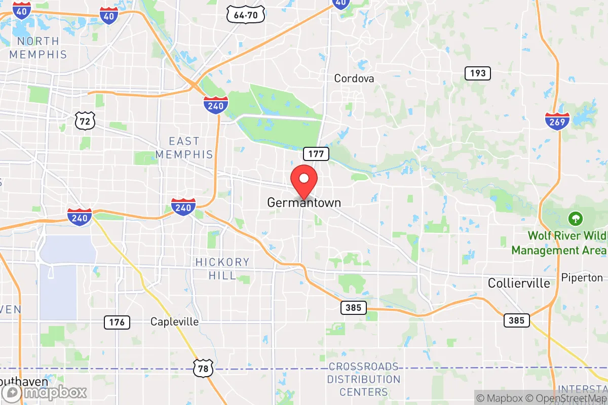 Map centered at 35.0829, -89.7824
