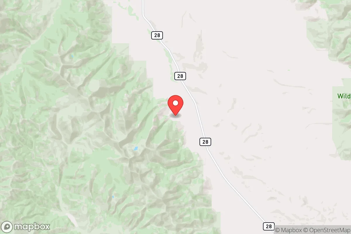 Map centered at 44.4588, -113.2697