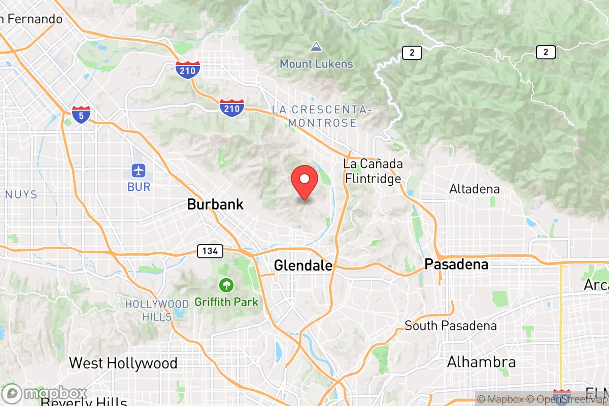 Map centered at 34.1819, -118.2468