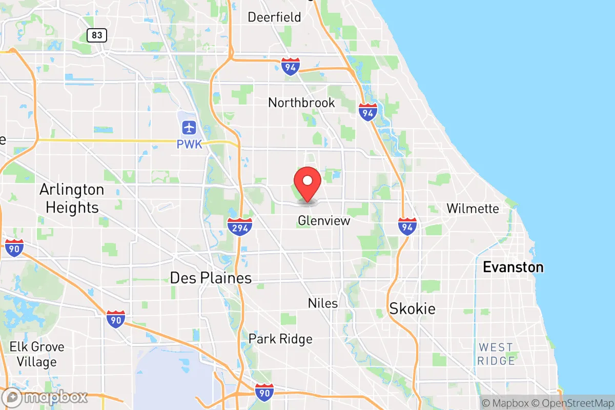 Map centered at 42.0831, -87.8231