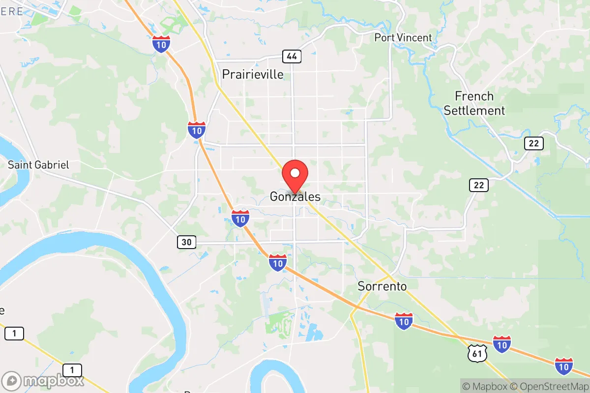 Map centered at 30.2132, -90.9234