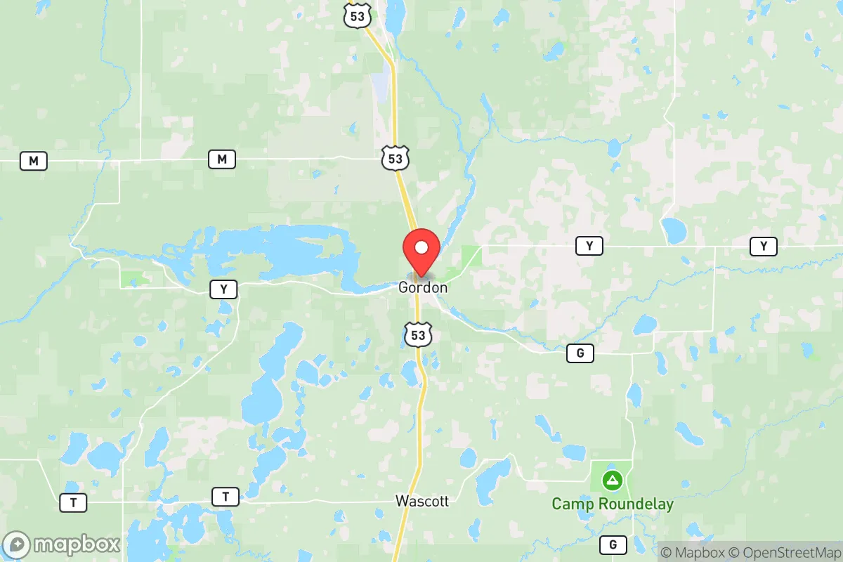 Map centered at 46.2469, -91.7985