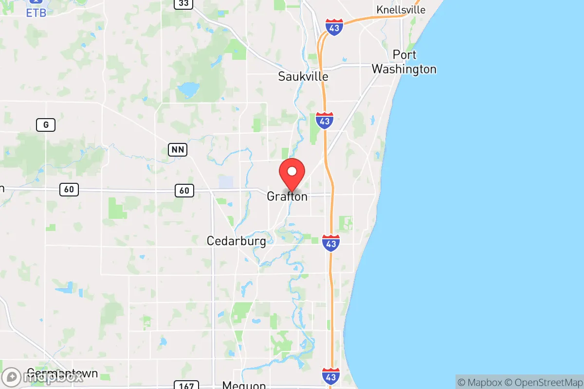 Map centered at 43.3204, -87.9484