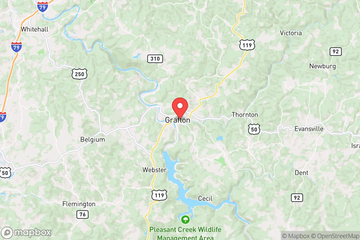 Map centered at 39.3409, -80.0162