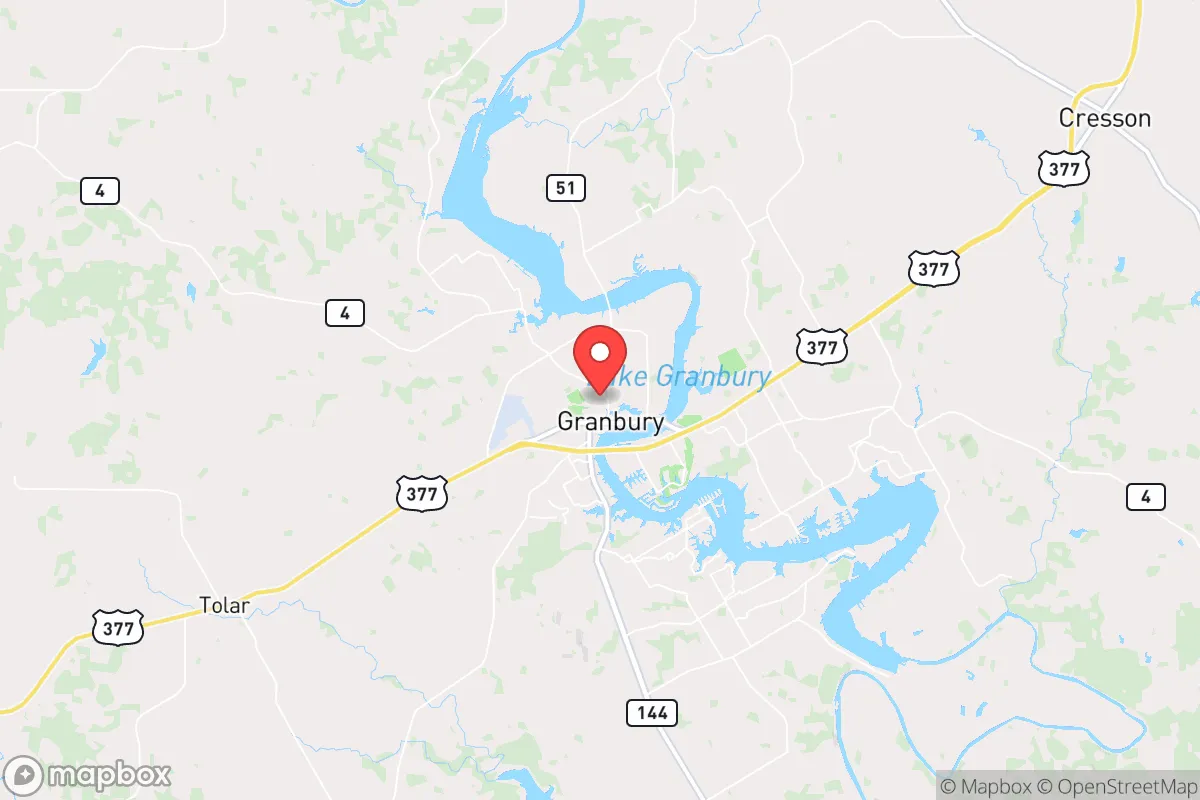 Map centered at 32.4493, -97.7688